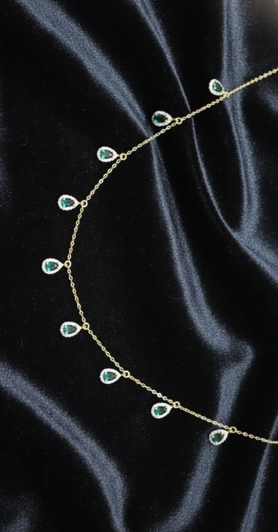 Emerald Dewdrop Grace Necklace