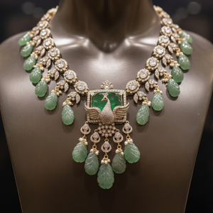Eternal Bloom Polki Necklace & Stud Set