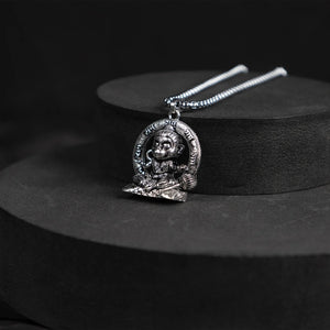 Antique Silver Lord Hanuman Pendant