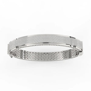 Luxe Two-Tone Diamond Pavé Bangle