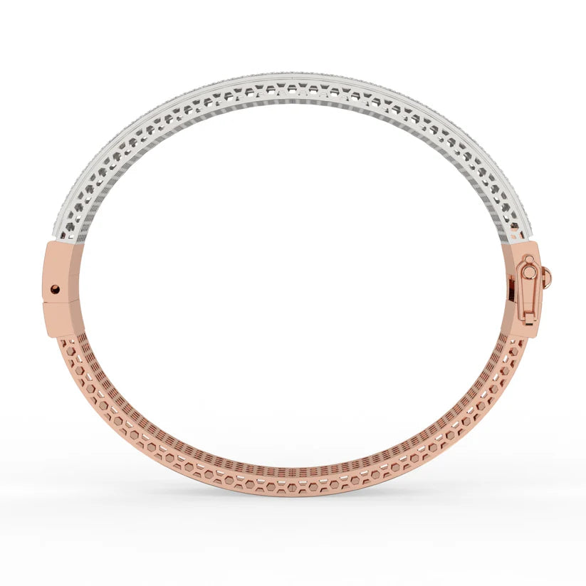 Luxe Two-Tone Diamond Pavé Bangle