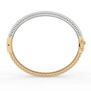 Luxe Two-Tone Diamond Pavé Bangle