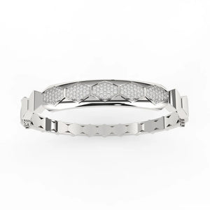 Hexa Glow Diamond Geometric Bangle