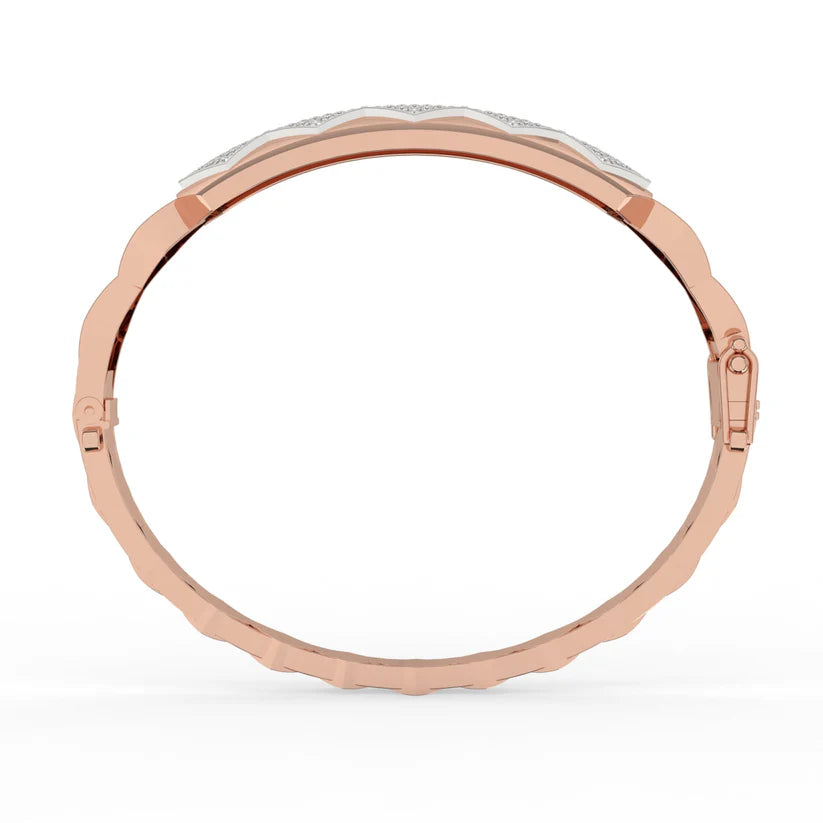 Hexa Glow Diamond Geometric Bangle