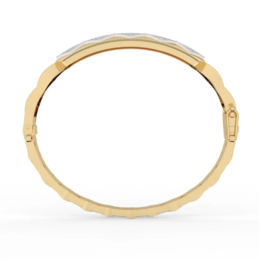 Hexa Glow Diamond Geometric Bangle