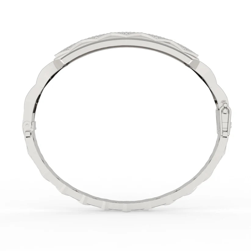 Hexa Glow Diamond Geometric Bangle