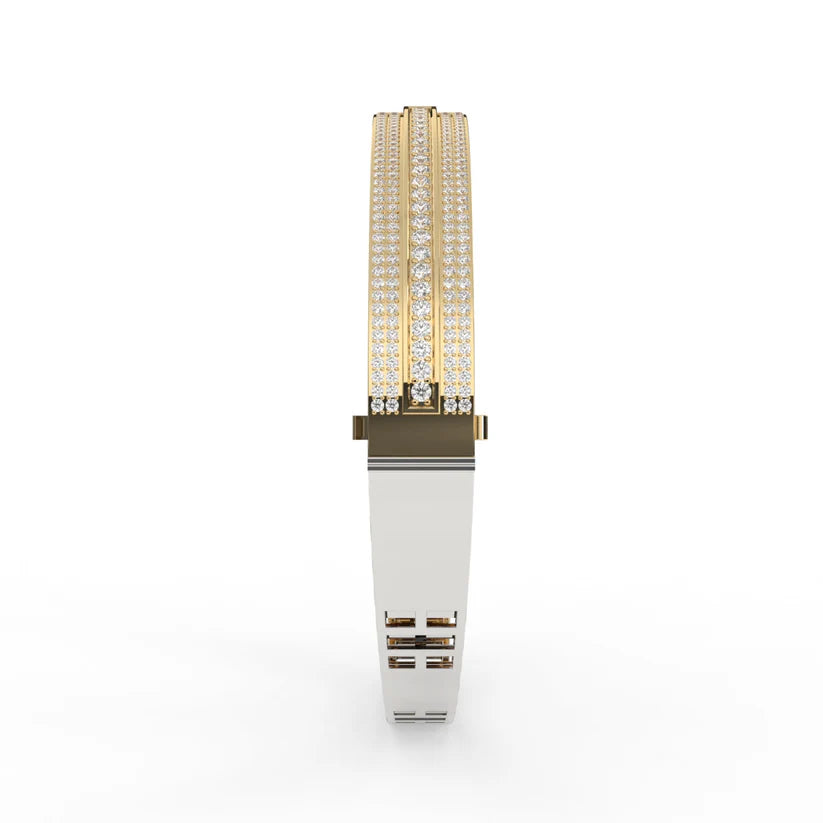 Dual Track Two Tone Mens Kada