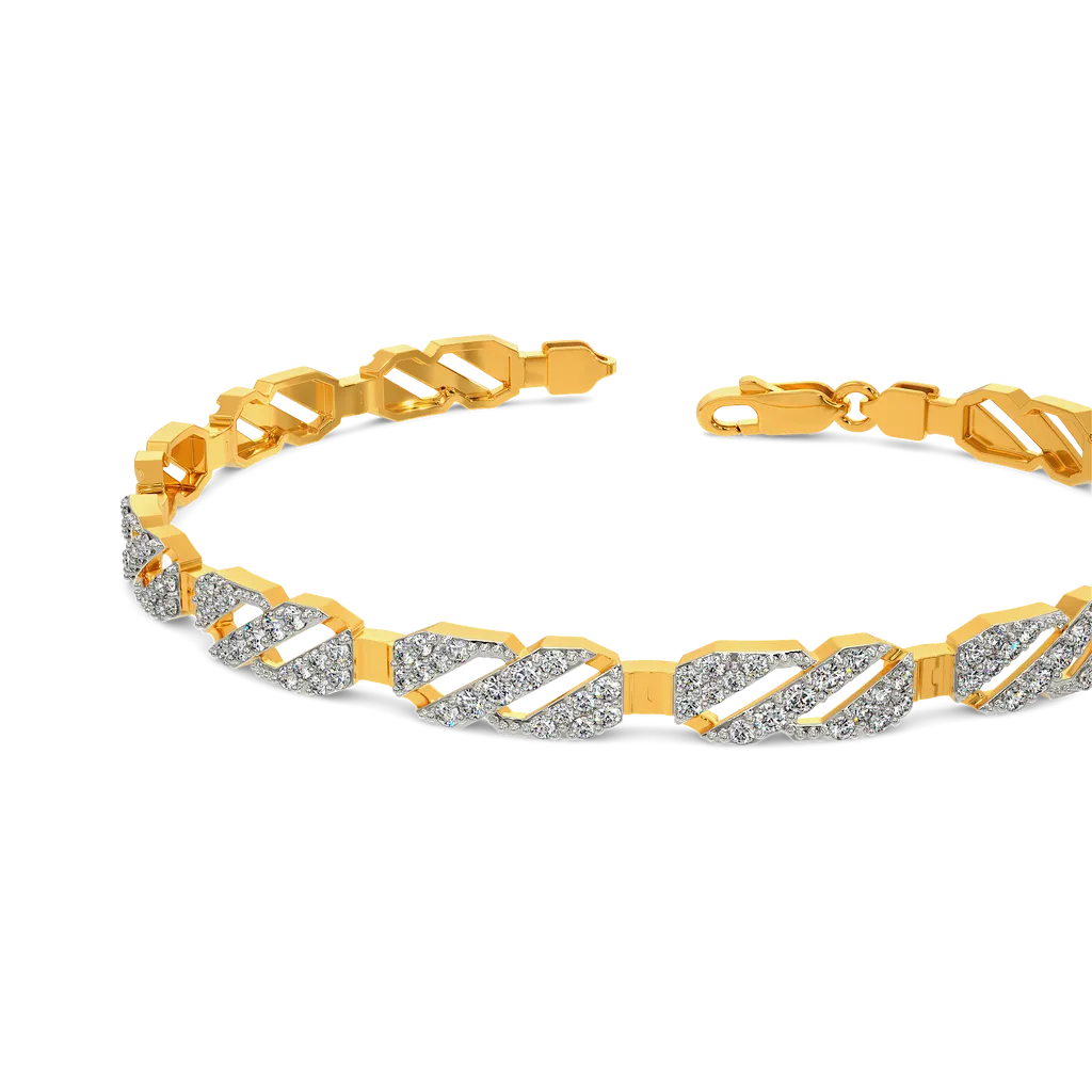 Monarch Pavé Architectural Bar Bracelet