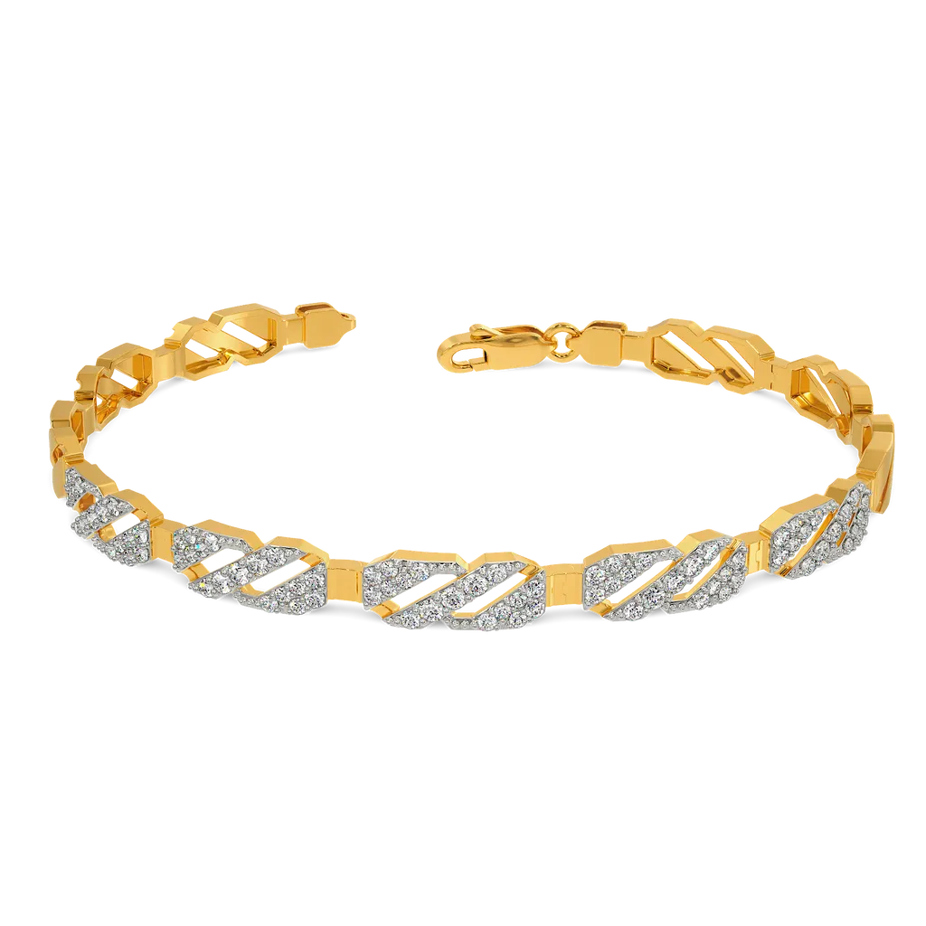 Monarch Pavé Architectural Bar Bracelet
