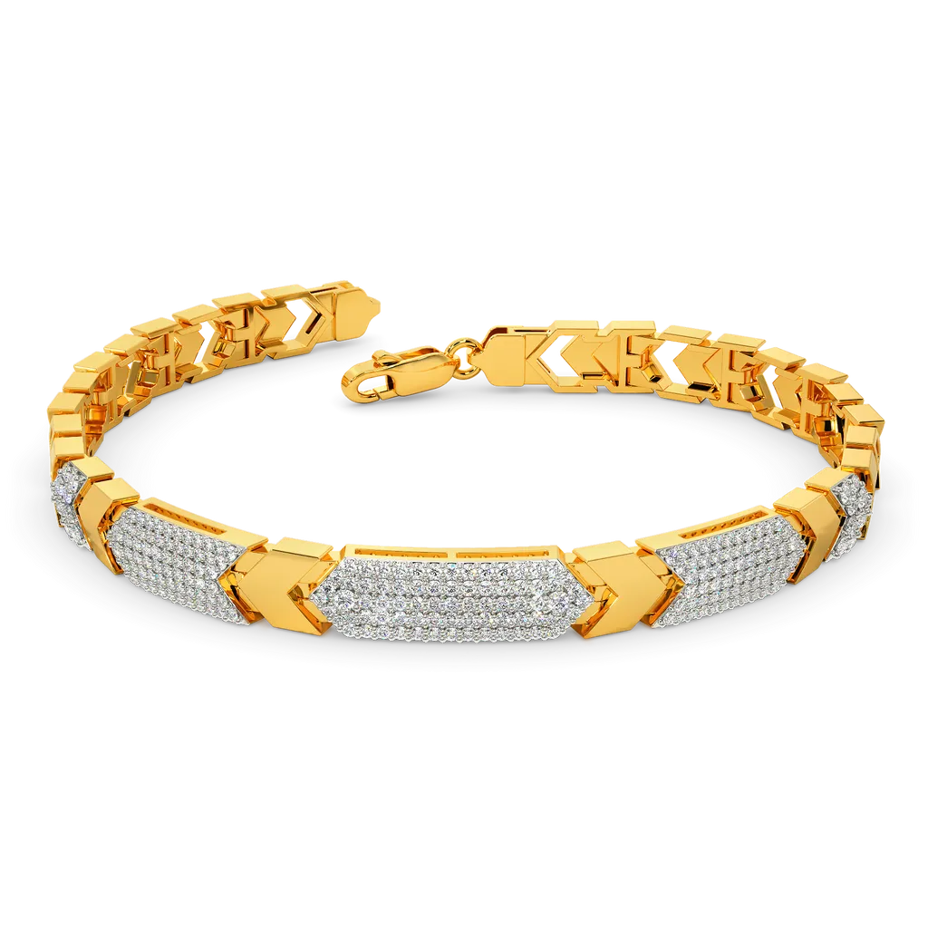Sovereign Pavé Bold Bar Link Bracelet