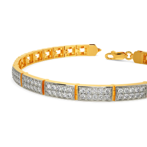 Sovereign Pavé Bold Bar Link Bracelet