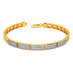 Sovereign Pavé Bold Bar Link Bracelet