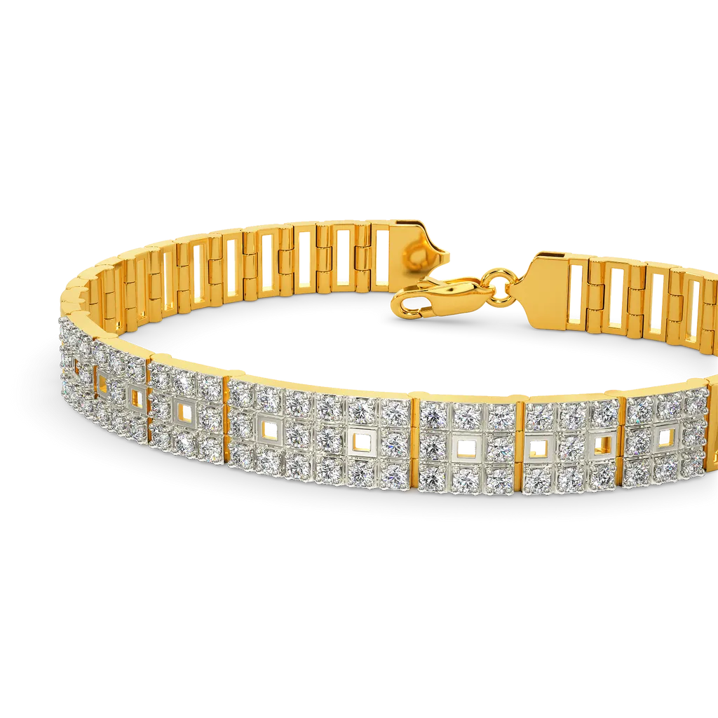 Elite Sovereign Pavé Architectural Bar Bracelet
