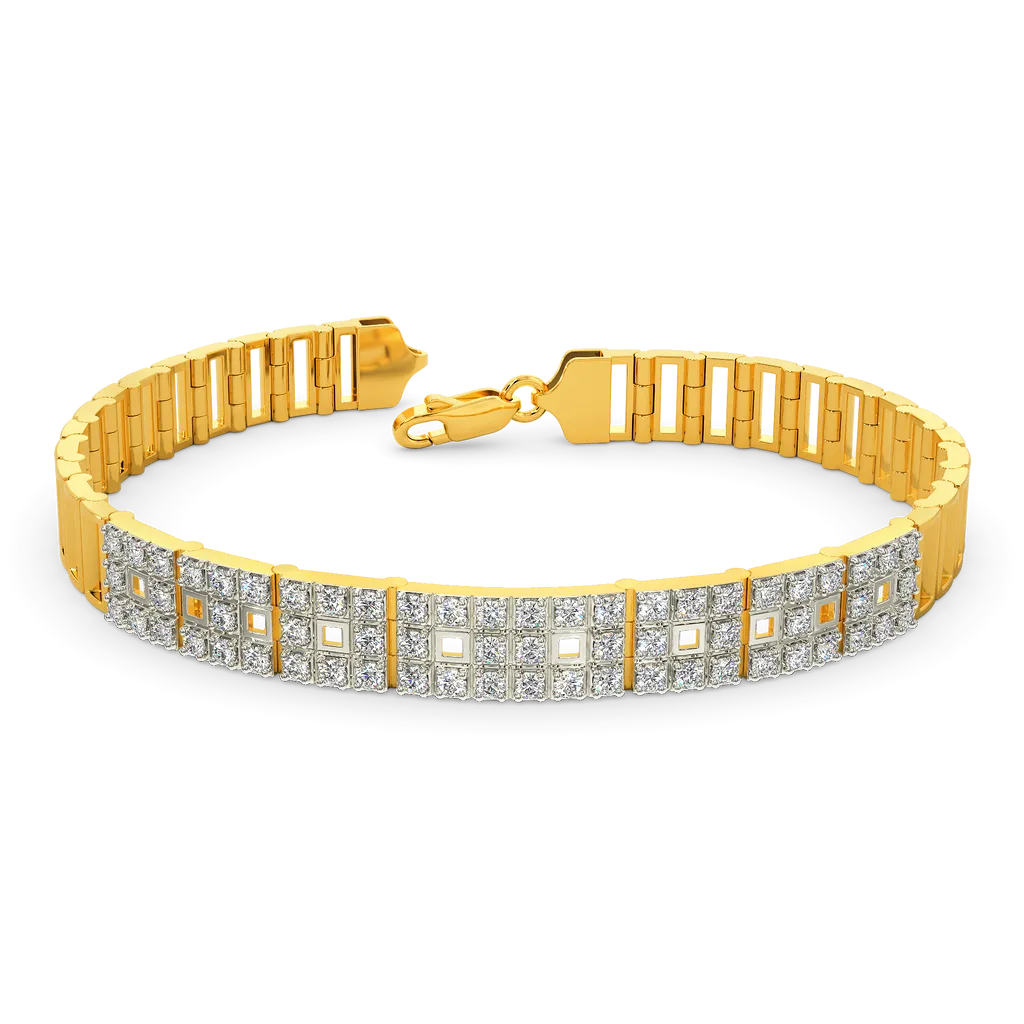 Elite Sovereign Pavé Architectural Bar Bracelet