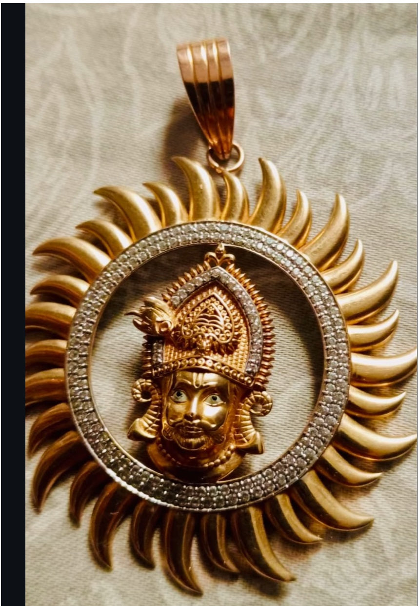 Salasar Balaji Sunburst Pavé Medallion