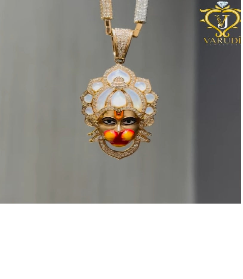 Gold Plated Hanuman Pendant