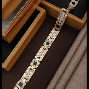 Onyx Diamond Link Bracelet