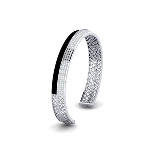 Midnight Parallel Obsidian Pavé Cuff