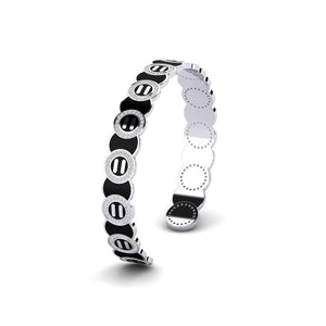 Lunar Link Obsidian Inlay Bangle