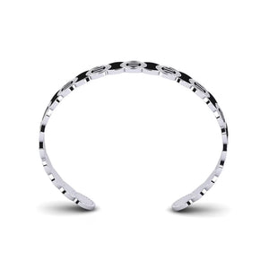 Lunar Link Obsidian Inlay Bangle