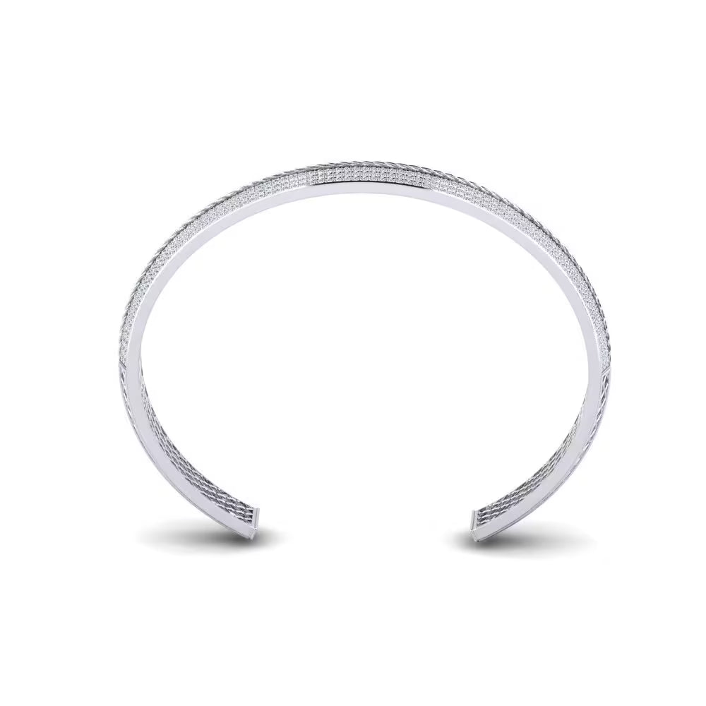 Midnight Parallel Obsidian Pavé Cuff