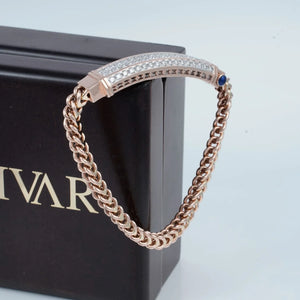 Executive Curve Pavé ID Bracelet