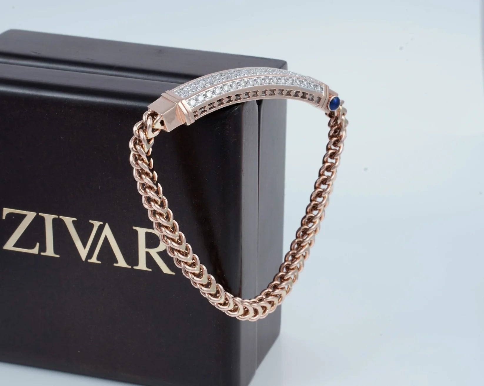 Executive Curve Pavé ID Bracelet