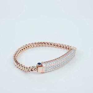 Executive Curve Pavé ID Bracelet