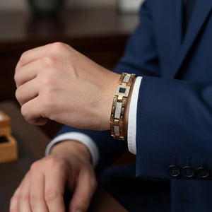 Onyx Diamond Link Bracelet