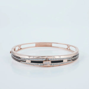 Vector Horizon Obsidian Pavé Bangle