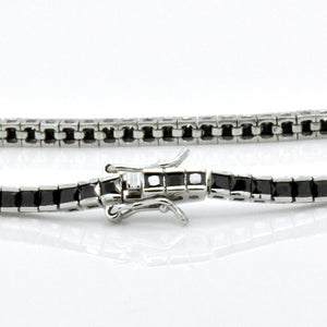 Midnight Shadow Square-Cut Tennis Bracelet