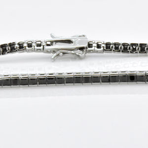 Midnight Shadow Square-Cut Tennis Bracelet