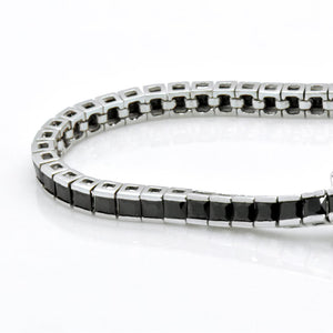 Midnight Shadow Square-Cut Tennis Bracelet