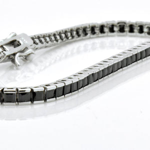 Midnight Shadow Square-Cut Tennis Bracelet