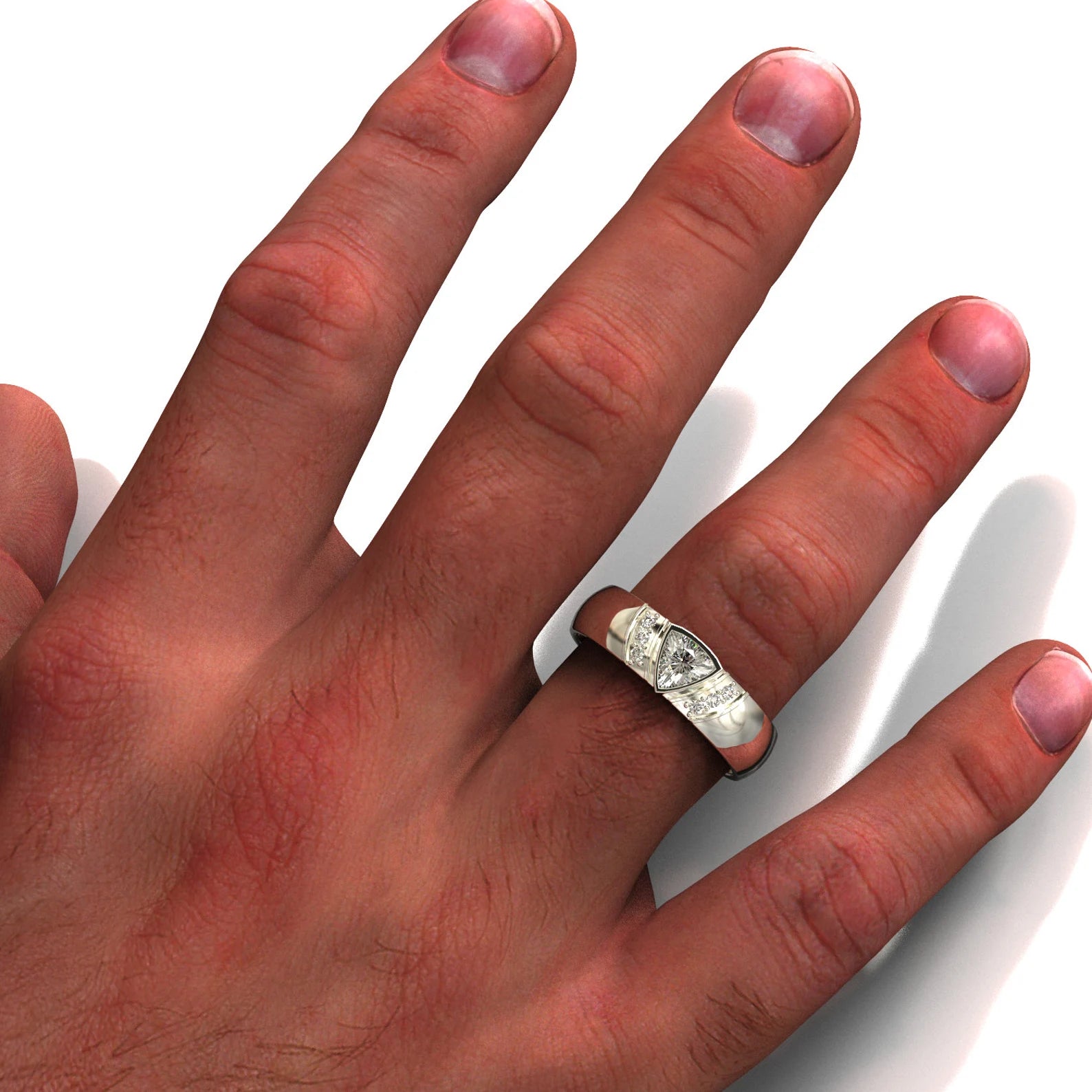 Men’s Trillion Cut Accent Band