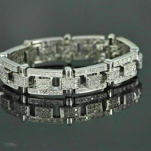 Men’s Deco-Heritage Pavé Link Bracelet