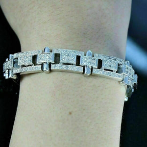 Men’s Deco-Heritage Pavé Link Bracelet