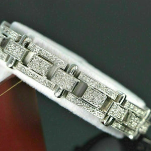 Men’s Deco-Heritage Pavé Link Bracelet