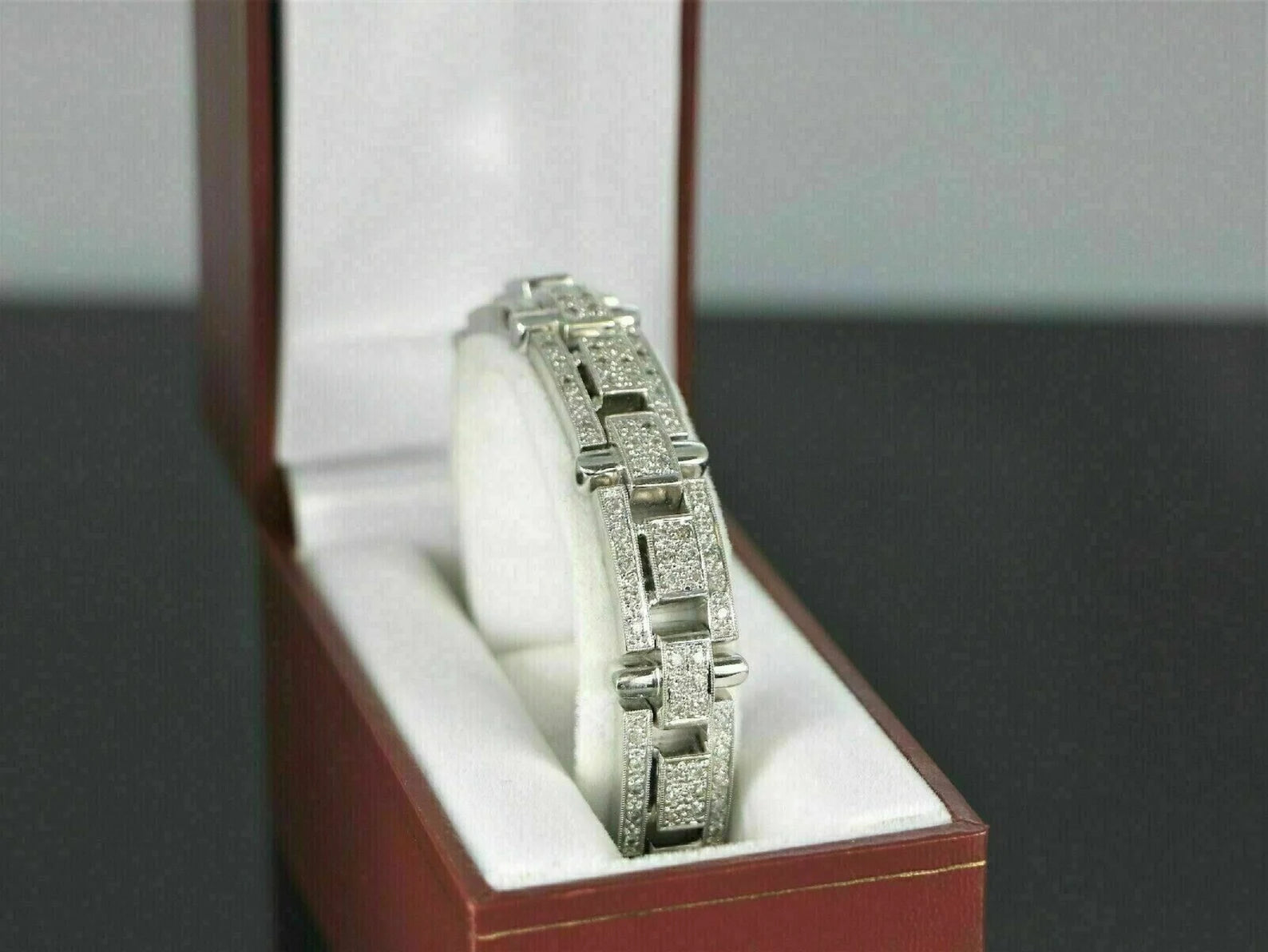 Men’s Deco-Heritage Pavé Link Bracelet