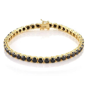 Noir & Gold Tennis Bracelet