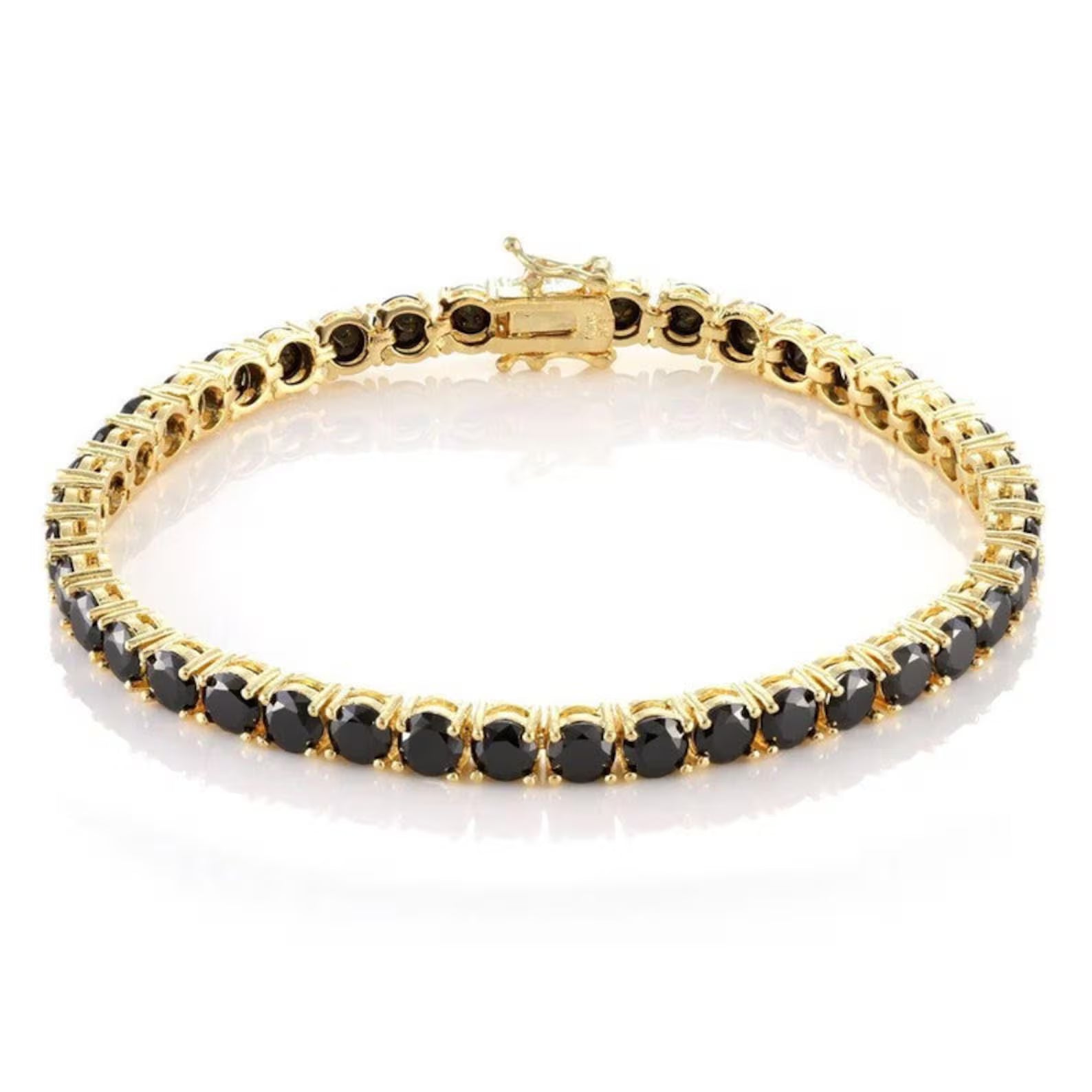 Noir & Gold Tennis Bracelet