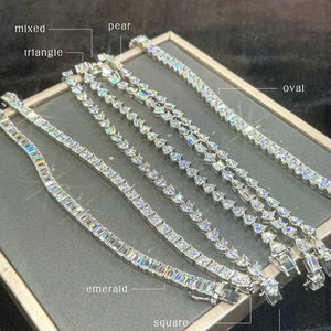 Multi-Shape Geometric Tennis Bracelet