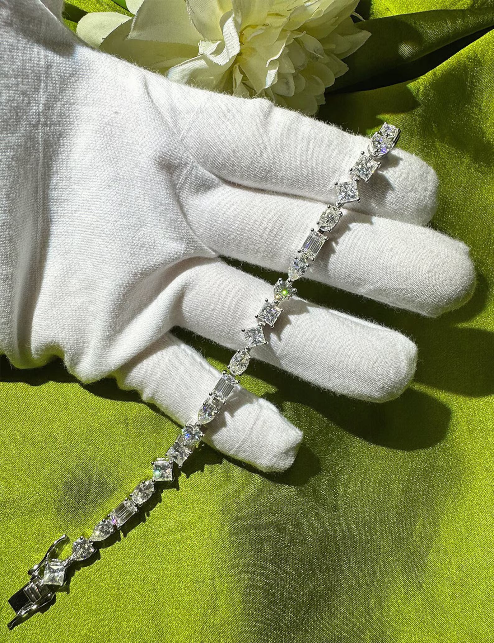 Multi-Shape Geometric Tennis Bracelet