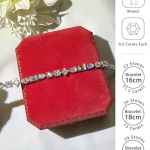 Multi-Shape Geometric Tennis Bracelet