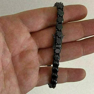 Noir & Gold Tennis Bracelet