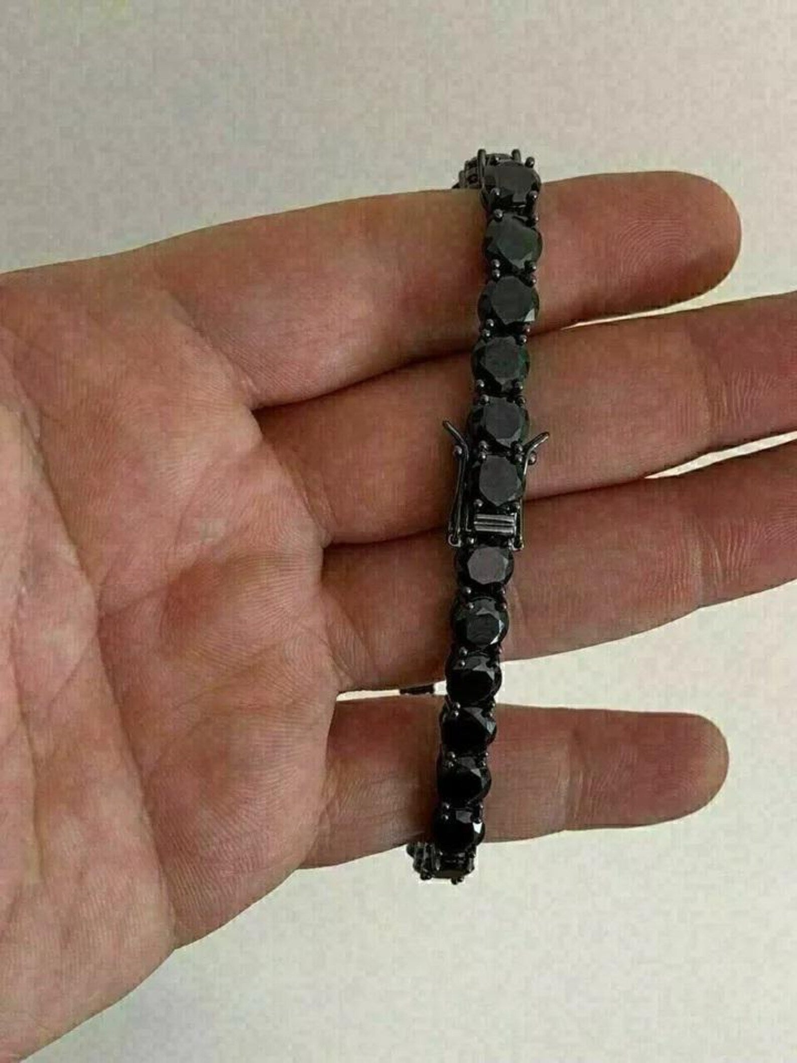 Noir & Gold Tennis Bracelet