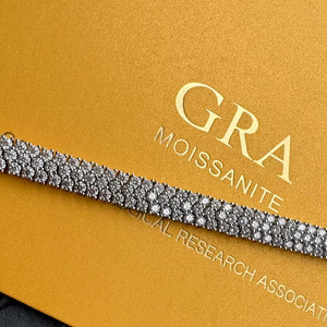 Triple-Row "Glacier" Brilliant-Cut Tennis Bracelet