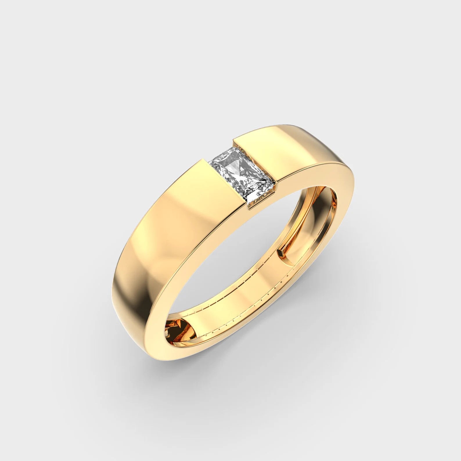 Men’s Princess Cut Architectural Band