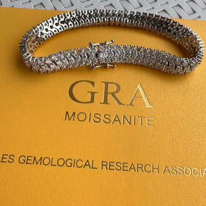 Triple-Row "Glacier" Brilliant-Cut Tennis Bracelet