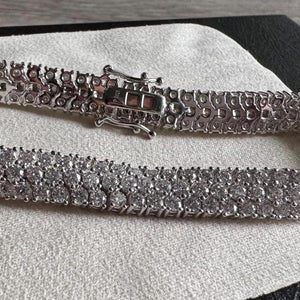Triple-Row "Glacier" Brilliant-Cut Tennis Bracelet